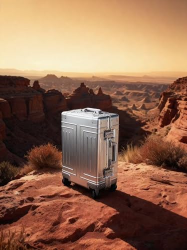 All Aluminum 20'' Luggage with Removable Spinner Wheels,Provide Spare Wheels.Carry on Luggage 22 x 14 x 9 Airline Approved Lightweight Metal Hard Shell Zipperless Suitcase - color: silvery, size: 20 inch