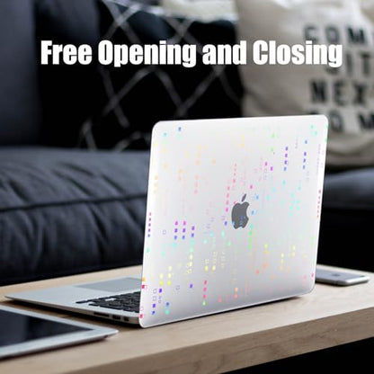 DTangLsm for MacBook Pro 14 inch Case 2026 M5 2025-2021 M4 M3 M2 M1 Pro Max | A3426 A3427 A3434 A3112 A3185 A3401 A2918 A2992 A2779 A2442, Clear Plastic Hard Cover for Mac Pro 14+Keyboard Cover, Squares - color: Laser Squares Clear