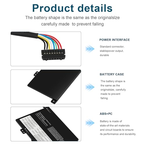 L18M4PE0 Laptop Battery for Lenovo Yoga C740-14 C740-14IML 81TC 81TC006VGE 81TC002RGE Series 5B10W67296 5B10U40209 L18L4PE0 5B10W67185 SB10W67368 5B10U40210 SB10W67235 L18L4PEO L18M4PEO 2ICP5/41/110-2 - size: 10.16*3.66*0.2inch L18M4PE0