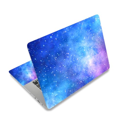 Laptop Skin Sticker Decal, 12" 13" 13.3" 14" 15" 15.4" 15.6 inch Personalized Universal Vinyl Notebook Skin Sticker Cover Art Protector Decal with Free 2 Wrist Pads, Nebula Galaxy - color: Nebula Galaxy