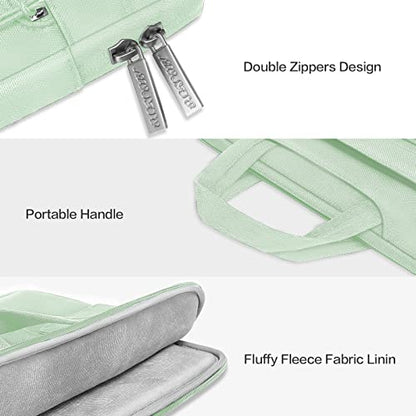 MOSISO Laptop Shoulder Bag Compatible with MacBook Pro 16 inch M5 M4 M3 M2 M1 2026-2019/Pro 15 A1398, HP Acer Dell Lenovo ASUS Notebook,Polyester Flapover Briefcase Sleeve Case, Honeydew Green - color: Honeydew Green, size: 16 inch