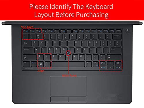 Keyboard Cover for Dell Latitude E7450 E7470 E5470 E7480 5480 5490 5491 7490, Dell Latitude 3340 E3340 Laptop Keyboard Protector Ultra Thin Soft Keyboard Skin, Black (US Layout, with Pointing) - color: Black