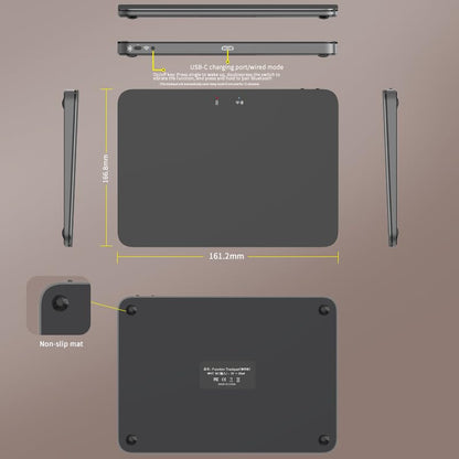 Function Trackpad - Three-Mode Connection (Bluetooth/2.4G/USB-C) Multi-Function trackpad, Support Multi-Device Switching, Built-in System Gestures, Suitable for Windows10/11 Systems (Black)