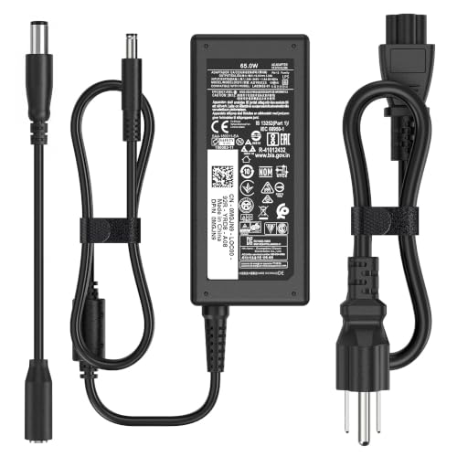 65W 45W Laptop Charger Compatible with Dell Inspiron 15 XPS (4.5mm) | 19.5V 3.34A AC Adapter with 4.5-7.4mm Tip For Latitude Vostro 5000 7000 Series 11 13 15 17 2-in-1 Replaces LA65NS2-01