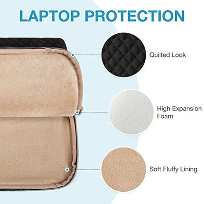 BAGSMART Laptop Sleeve 13.3-14 inch Case Protective Water-Resistant | Lightweight Laptop Bag for Women with Pocket and Handle, Compatible with MacBook, HP, Dell, Acer and Asus notebooks - color: Coffee brown, size: 13-13.3 Inch