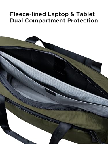 ALPAKA Bravo Brief Laptop Briefcase Business Shoulder Bag | Fits 16-inch Laptop, Detachable Shoulder Strap, For Men and Women Work Travel, Weatherproof Fabric Axoflux 400D - color: Green