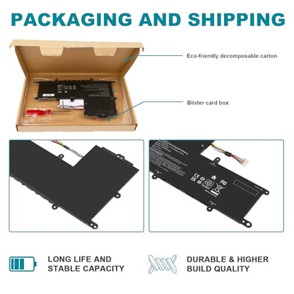 PO02XL 824560-005 TPN-Q166 Laptop Battery for HP Stream 11-R 11-R014WM 11-R010NR 11-Y 11-AH 11-AK 11-AH011WM 11-ah0xx, Pro G2 G3 G4 G5 P002XL 823908-1C1 824536-850 HSTNN-IB7G HSTNN-DB7G 823908-2C1 - size: 8.15*5.39*0.16inch PO02XL
