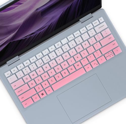Keyboard Cover Compatible with Dell 14 Plus 2-in-1 Laptop DB04255 DB04250-14 inch, Dell 14 Plus Laptop DB14255 DB14250 Keyboard Skin Protector - Gradual Pink - color: Gradual Pink