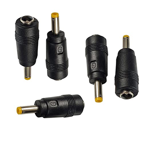 DC Power Adapter 5.5x2.1mm to 4.0x1.7mm Barrel Connector | Female to Male, PSP CCTV Camera Radio Compatible, 5-Pack