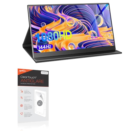 BoxWave Screen Protector Compatible with Feiasia Portable Monitor for Laptop (15.6 in) - ClearTouch Anti-Glare (2-Pack), Anti-Fingerprint Matte Film Skin