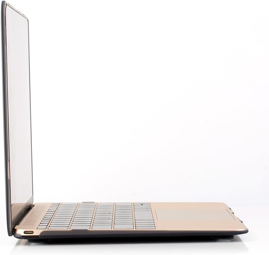 Compatible with MacBook 12 Inch A1534 - Slim Snap On Hard Shell Protective Cover and Keyboard Cover (Black) - color: Black