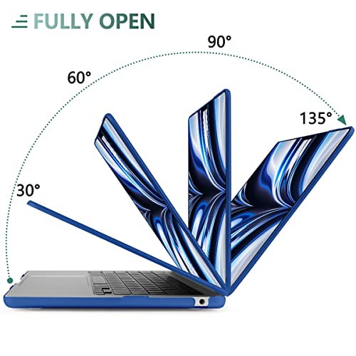 DONGKE Compatible with MacBook Air 13 inch Case M5 M4 M3 M2 2026 2025 2024-2022 A3449 A3240 A3113 A2681, Plastic Hard Shell & Keyboard Cover for MacBook Air 13.6 inch, Matte Dark Blue - color: Matte Dark Blue