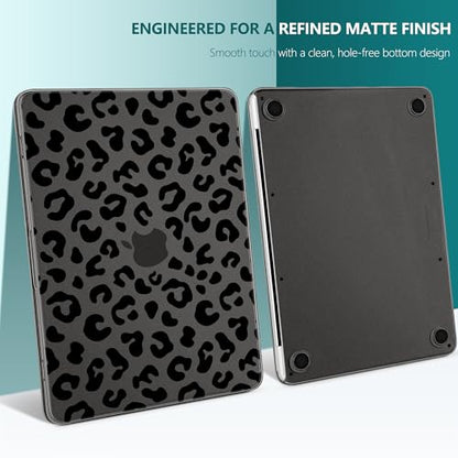 for MacBook Neo 13 inch Case 2026 (Model A3404), Artistic Leopard Pattern Ultra Slim Frosted Matte Hard Shell, Anti-Scratch & Fingerprint Resistant Cover, Leopard Black - color: Leopard Black
