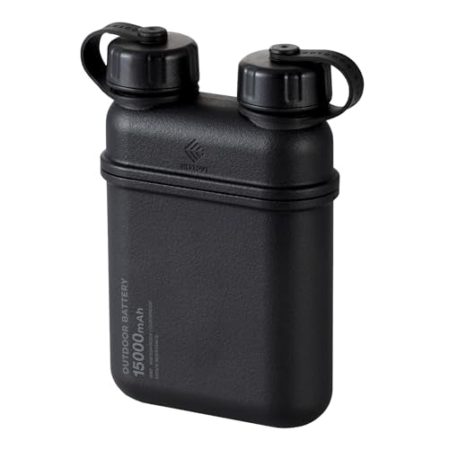 ELECOM NESTOUT Rugged Power Bank, 15000mAh Outdoor Charger, 32W USB C Fast Charging PD, Waterproof IP67, Heavy Duty Shockproof, Tactical Battery Pack for iPhone Tablet Hiking Camping Survival (Black) - color: Black