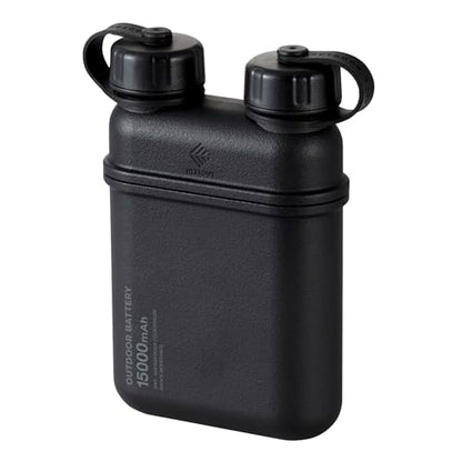 ELECOM NESTOUT Rugged Power Bank, 15000mAh Outdoor Charger, 32W USB C Fast Charging PD, Waterproof IP67, Heavy Duty Shockproof, Tactical Battery Pack for iPhone Tablet Hiking Camping Survival (Black) - color: Black