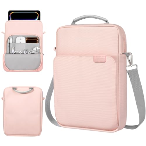 TiMOVO 13 Inch Tablet Sleeve with Shoulder Strap, Pink | Fits iPad Air 13", iPad Pro 13"/12.9", Surface Pro 12, Galaxy Tab S10 Plus/FE+, Remarkable Paper Pro 11.8" - color: A-Pink, size: 13