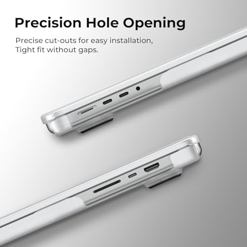 BlueSwan Flexible Case for MacBook Pro 14 inch, M5-M1 Pro/Max 2026-2021 | Anti-Scratch Protective Laptop Cover with Grippy Matte Texture, Seamless Fit and Lightweiht, Frosted White - color: Frosted White, size: Pro 14-inch (2026-2021)