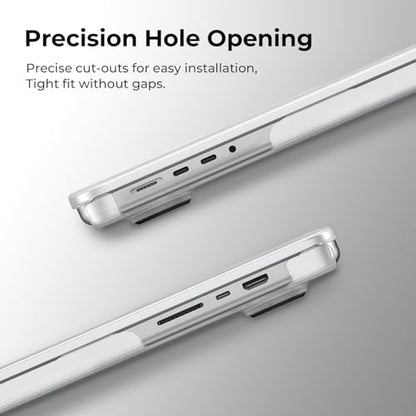 BlueSwan Flexible Case for MacBook Pro 14 inch, M5-M1 Pro/Max 2026-2021 | Anti-Scratch Protective Laptop Cover with Grippy Matte Texture, Seamless Fit and Lightweiht, Frosted White - color: Frosted White, size: Pro 14-inch (2026-2021)