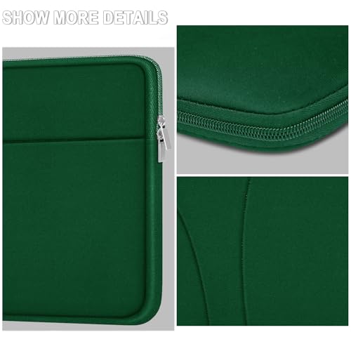 14 inch Laptop Sleeve, Traveling Laptop Case with Zippered Pocket, Shockproof Protective Carrying Briefcase Computer Bag for 14" MacBook Air/Pro, HP, Dell, Lenovo, Acer, Dark Green - color: Dark Green, size: 14 inch