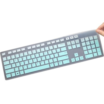 Keyboard Cover Skins Compatible with Dell KM636 Wireless Keyboard & Dell KB216 Wired Keyboard & Dell Optiplex 5250 3050 3240 5460 7450 7050 & Dell Inspiron AIO 3475/3670/3477 All-in one Desktop-OM - color: OmbreMint