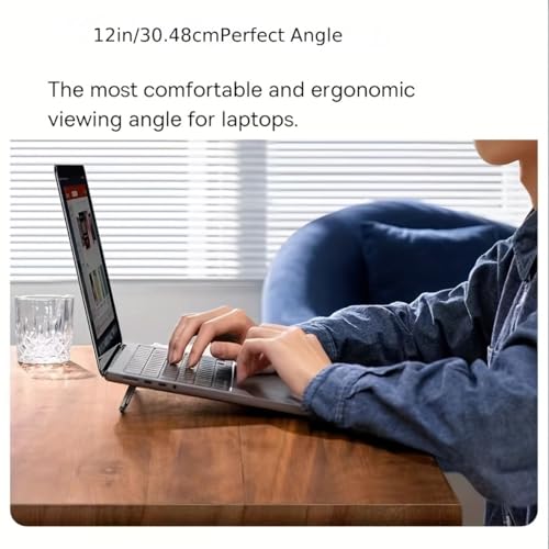 1 Pair Compact Portable Foldable Laptop Stand, Invisible Ergonomic Desk Support for 10-18 Inch Laptops, Tablets, Phones & Keyboards, ABS Material, Ideal for Office Workers, Students, Home & Travel