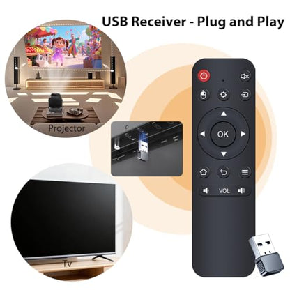Universal USB Remote Control, Plug & Play Media Remote for PC, Laptop, Smart TV, Windows, Mac, HTPC, PowerPoint Presentation, Music & Video Playback