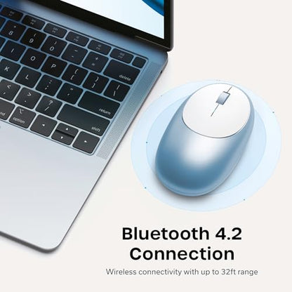Satechi M1 Wireless Bluetooth Mouse, USB-C Rechargeable, Compact & Portable, for MacBook Air/Pro/Neo, iPad Air/Pro, iPad mini, Mac mini, iMac & Windows - Blue - color: Blue