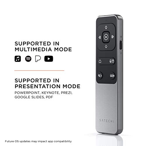 Satechi R2 Bluetooth Remote Control, Presentation & Media Mode | For MacBook, iPad, not compatible with Windows 10/11