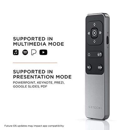 Satechi R2 Bluetooth Remote Control, Presentation & Media Mode | For MacBook, iPad, not compatible with Windows 10/11