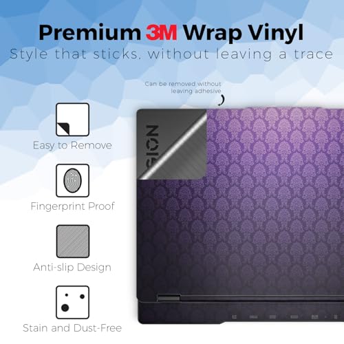Laptop Skin Compatible with Lenovo Legion 5 Gaming Laptop (15IRX9) 2024 - Antique Purple - Premium 3M Vinyl Protective Wrap Decal Cover - Easy to Apply | Crafted in the USA - color: Antique Purple, size: Legion 5 Gaming (15IRX9) 2024 Full Cover Skin, styl