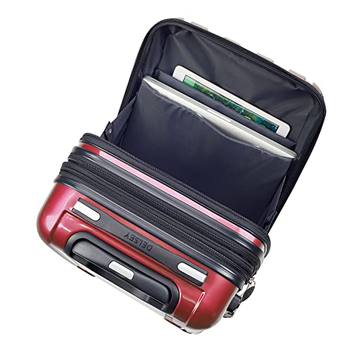 DELSEY PARIS Helium Aero Hardside Expandable Luggage with Spinner Wheels, Brick Red, 2-Piece Set (19/24) - color: Brick Red, size: 2-Piece Set (19/24)