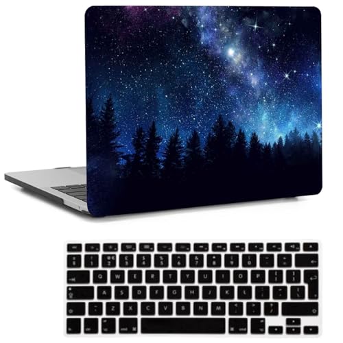 Compatible with MacBook Pro 14 inch Pro/Max Case 2025-2021 M5/M4/M3/M2/M1 Models A3434 A3185 A3401 A3112 A2918 A2992 A2779 A2442, Plastic Laptop Shell & Keyboard Cover, Galaxy Forest - color: Galaxy Forest, size: Pro 14.2" (2026-2021)M5/M4/M3/M2/M1