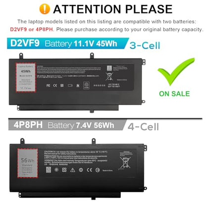 Fancy Buying D2VF9 Laptop Battery Replacement for Dell Inspiron 15 7547 7548 D2VF9 0PXR51 PXR51-11.1V 45WH - size: 10.19*4.21*0.24inch D2VF9