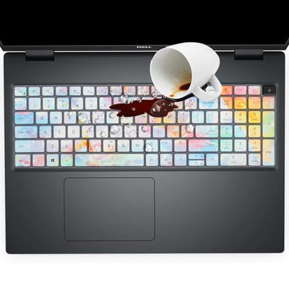 Keyboard Cover for Dell Latitude 3550 3540 5520 5521 5530 5531 5540 5550 & Precision 3590 3591 3580 3581 3560 3570 3561 3571 Laptop, Dell Latitude 15.6 inch Laptop US Keyboard Skin - color: Colors