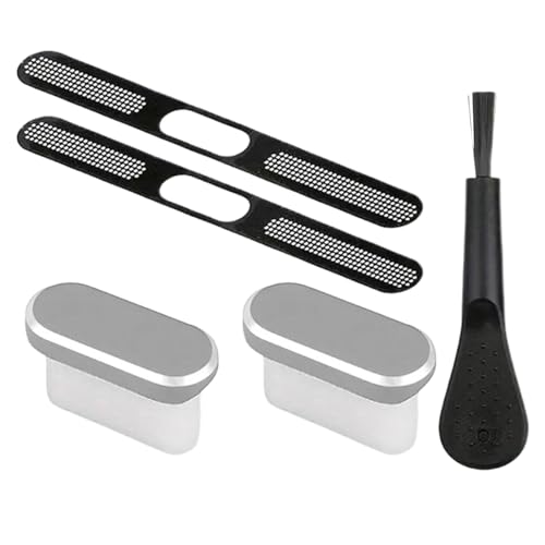 USB C Plug Cover Soft Protector Cleaner Set Electronic Device | Precise Anti Dust Kit for Phone Home Outdoor Offices Desk Car - color: Silver