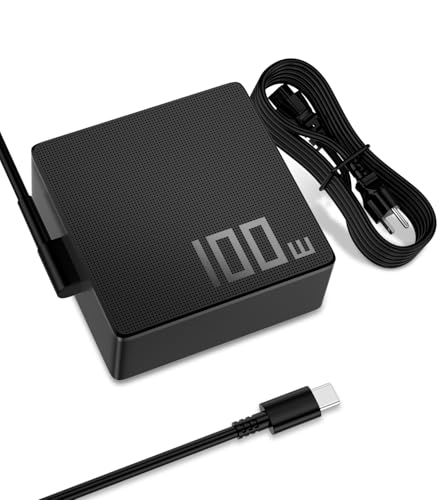 100W 65W USB C Charger Compatible with ASUS ROG Ally/Ally X ROG Flow ZenBook Zephyrus Lenovo Dell HP Acer Gaming Laptop Type C Computer AC Adapter 1.5m 5A USB-C Output Cable PD 3.0