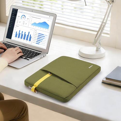 NIDOO Laptop Sleeve 14 inch Laptop Case for Lenovo ThinkPad X1 Carbon Yoga / 14" ThinkPad T14 E14 L14 / 14" Dell Latitude 5450 7455/14" MacBook Pro M5 Pro MAX 2026/ ASUS HP Acer Computer Carrying Bag - color: Green, size: 14 Inch