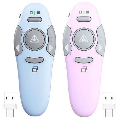 QUI Presenter Remote USB A&C Bundle | One Blue & One Purple