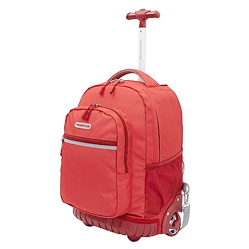 Travelers Club 18" Rolling Backpack with Shoulder Straps, Red - color: Red, size: 18 Inch