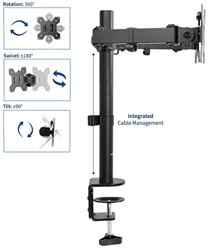 VIVO Dual 13 to 27 inch LCD Monitor Mount and Single Laptop Desk Mount Kit, Heavy Duty, Fully Adjustable Stand and Laptop Mount (Bundle)