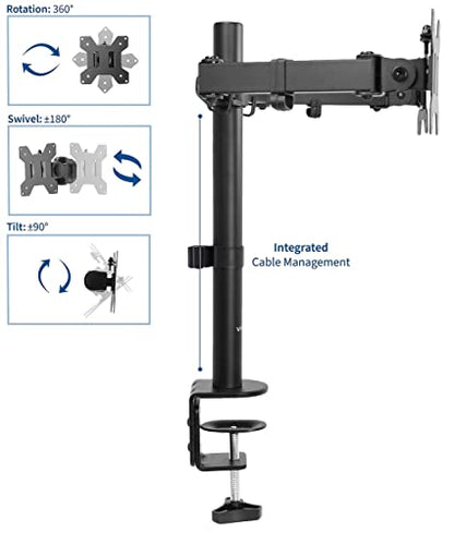 VIVO Dual 13 to 27 inch LCD Monitor Mount and Single Laptop Desk Mount Kit, Heavy Duty, Fully Adjustable Stand and Laptop Mount (Bundle)