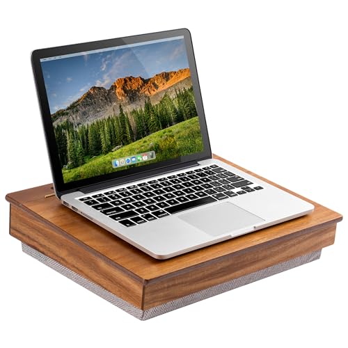 LAPGEAR Schoolhouse Lap Desk - Natural Acacia Wood, Built-in Storage - color: Natural