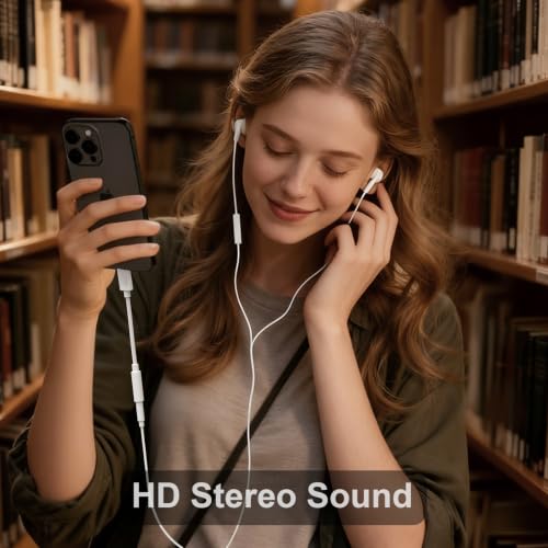 5-Pack USB-C to 3.5mm Headphone Jack Adapter, 24bit HiFi DAC, USB C to Aux Audio Dongle Cable for iPhone 17/16/15 Pro, 17/16/15 Pro Max, iPad Pro, MacBook, Samsung S21-25, Pixel 7-5