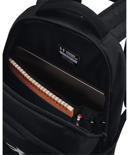 Under Armour Unisex-Adult Hustle 6.0 Backpack, (002) Black/Black/White, One Size Fits Most - color: (002) Black / Black / White, size: One Size