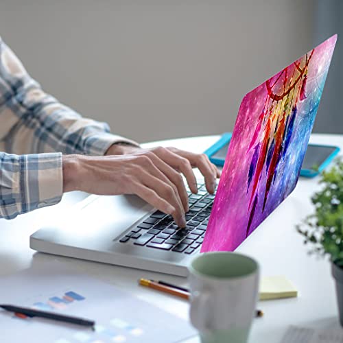 Laptop Skin Sticker,13.3 14 15 15.4 15.6 inch Laptop Skins,Universal Vinyl Decal,Dustproof Scratch Resistant Reusable Cover Protector with Free 2 Wrist Pads (Dream Catcher) - color: Dream Catcher