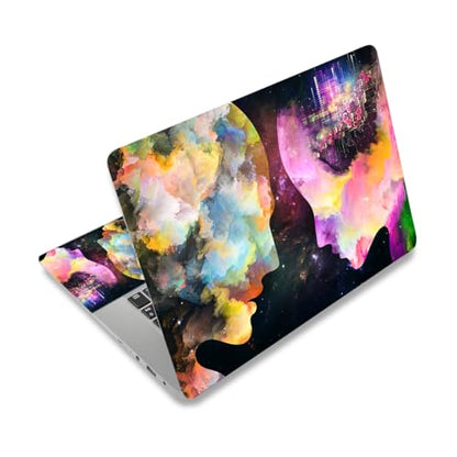 Laptop Decal Sticker Skin Cover, 11.6”12" 13" 13.3" 14" 15" 15.4" 15.6 inch Universal Laptop Netbook Vinyl Skin Sticker Cover Art Notebook PC Reusable Protector (2 Wrist Pad Included), Lover - color: Lover