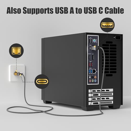 USB C to Ethernet Adapter, New Idea RJ45 Male to USB C Female Network LAN Adapter, Built-in Smart Chip, Simply Insert Daily Charging Cables to Access The Internet - style: RJ45 to USB-C Adapter