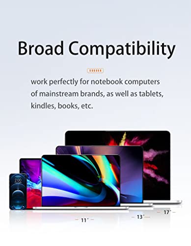 Laptop Stand for Desk with Phone Holder,Anti-Slip Foldable Laptop Riser,Adjustable Portable Stand,Compatible with MacBook Air Pro, HP, Lenovo, Dell, More 10 to 17” Laptops and Tablets (Black)