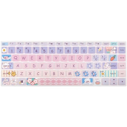 Cute Silicone Keyboard Cover for HP Pavilion x360 14 14-BA/BF/BW/CD/CF/DQ/DK/DH/DS/DF/FQ Series, 14-dk1013dx/dk1003dx/dk0002dx 14-dq1043cl 14-fq0013dx, Cute Bunny - color: Cute Bunny