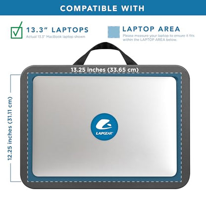 LAPGEAR Compact Lap Desk – Fits Up to 15″ Laptops – Charcoal-– Style No. 43105,(Pack of 12)